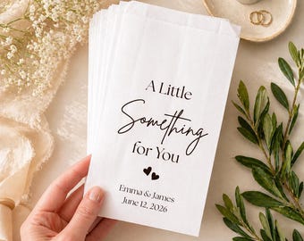25+ Wedding Favor Bags Personalized, Custom Treat Bags for Guests, Bridal Shower Bags, Wedding Welcome Bags, Minimalist Party Bags