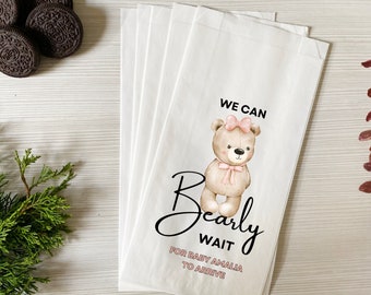 Personalized Baby Shower Favor Bags: We Can Bearly Wait, Custom Candy Bags