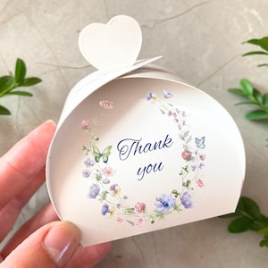 Thank You Favor Boxes | Floral Design Gift Boxes | Perfect for Weddings, Parties, and Events | Wholesale Small Treat Boxes