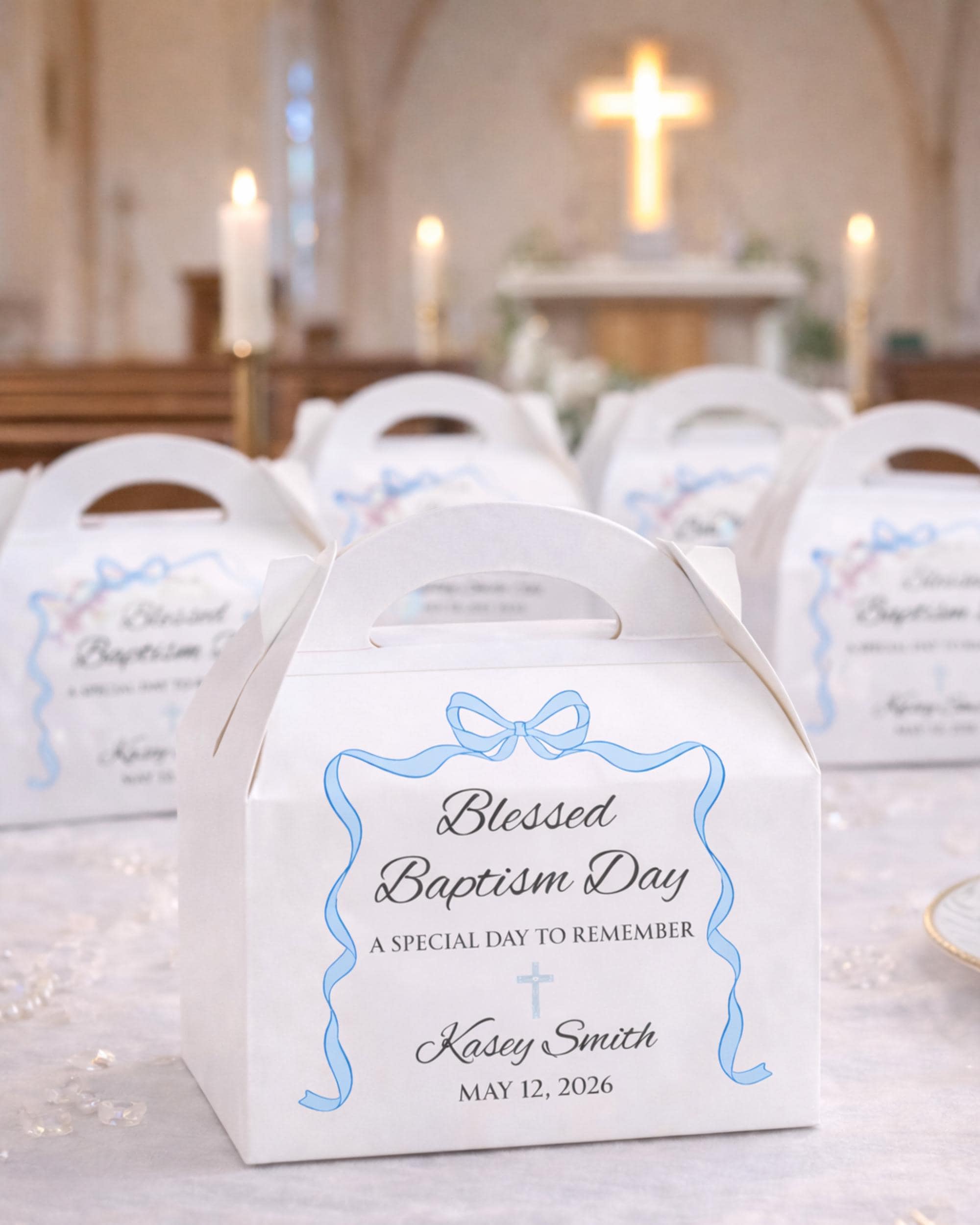 Baptism Favors for Guests, Personalized Baptism Favor Boxes With Full ...