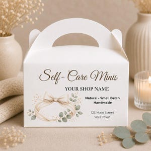 Personalized Self Care Packaging Box, Custom Small Business Gift Box, Skincare Sample Packaging, Bath and Body Mini Product Boxes