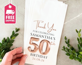 Sacchetti regalo personalizzati per il 50° compleanno: bomboniere personalizzate