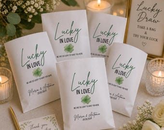 25+ Lucky Wedding Favor Bags, Lottery Wedding Game Bags, Take a Bag Try Your Luck, Fun Wedding Favor Idea, Custom Favor Bags