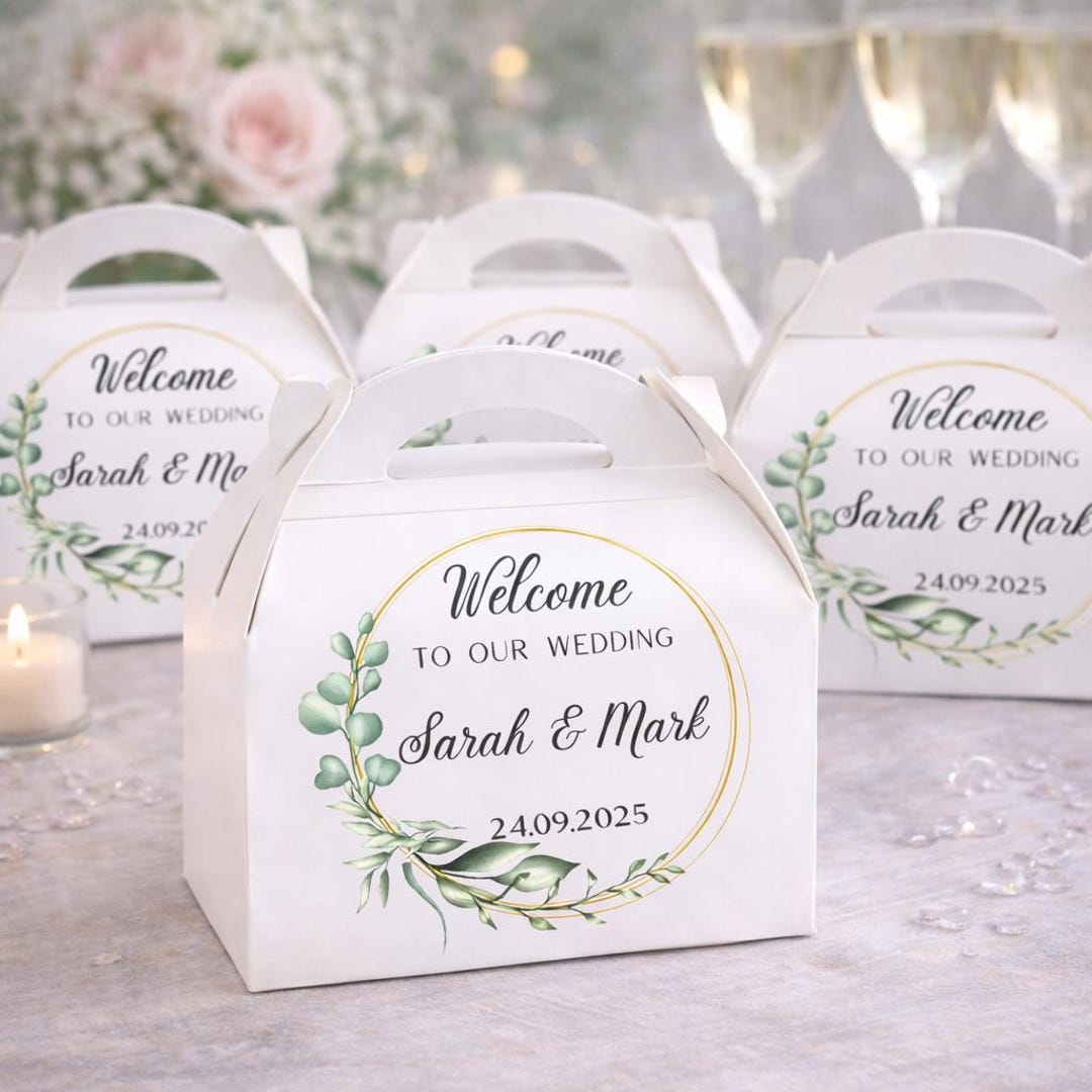 Welcome Wedding Boxes for Guests, Personalized Wedding Favos, Wedding ...