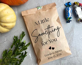Personalized Treat Bags, Wedding Favor Bags, Custom Candy Bags, Little Something For You Bags, Guest Welcome Snack Bags