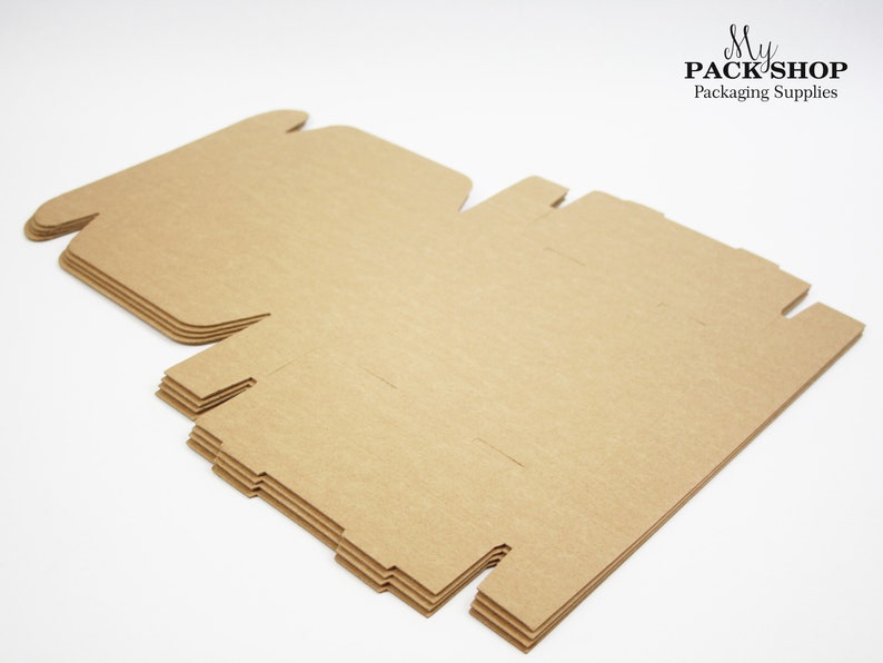 Square Cardboard Shipping Boxes With Lids Kraft Box Packaging Etsy