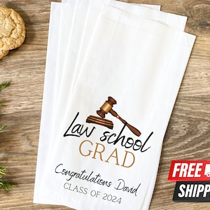 Bomboniere personalizzate per la laurea della facoltà di giurisprudenza per gli ospiti Sacchetti di carta per la laurea del futuro avvocato, sacchetti per bomboniere, laurea della facoltà di giurisprudenza