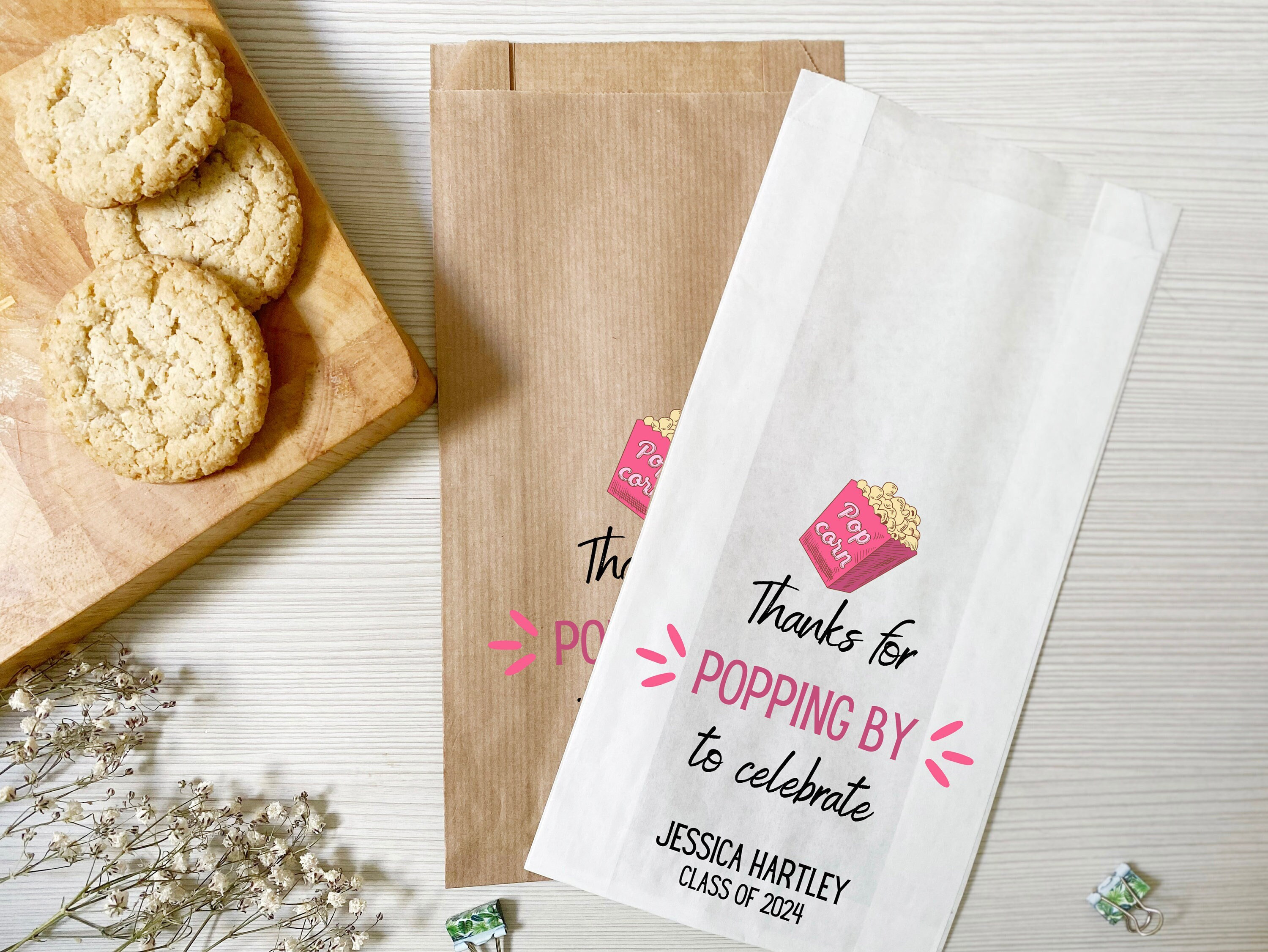 200 Sacchetti Regalo In Carta Kraft Per Laurea, Con Stampa "un Biscotto Intelligente", Dimensione 13x18 Cm