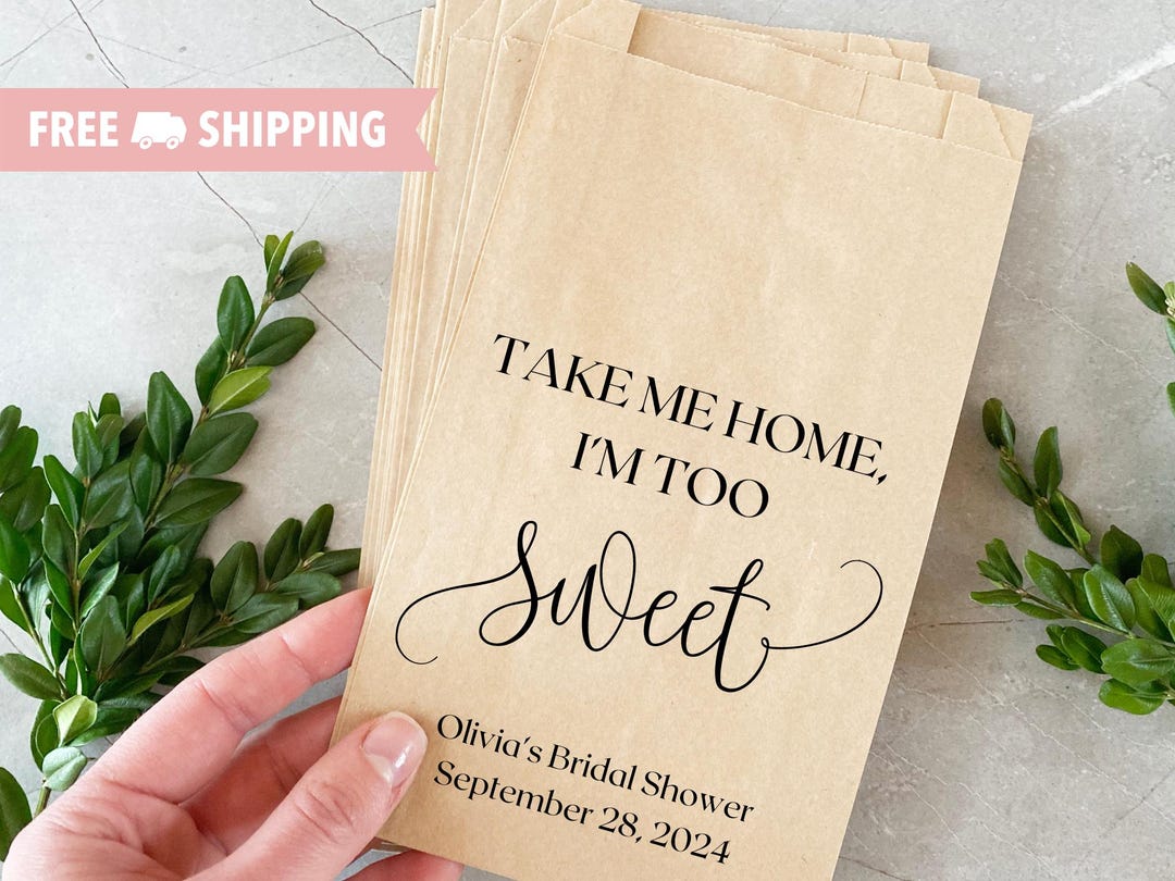 Personalized Bridal Shower Favor Bags, Thank You Favor Packaging ...