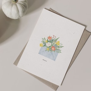Merci Thank You Card - Handmade French-Inspired Gratitude Keepsake