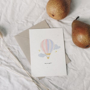 Baby shower, Minimal Birthday Card, Cute, Funny, Balloons , for him, Boyfriend, Husband, for her, big day, Simple