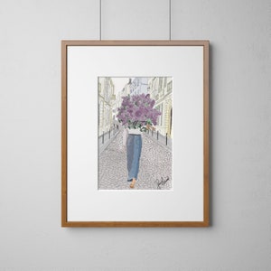 Lilac Flowers Art Print, Instant Download, Digital Print, England, London Printable Wall Art, Nursery art, Nursery decor, Poster image 1