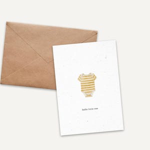 Tarjeta de "Hola pequeño", tarjeta neutral para baby shower, tarjeta para futura mamá, tarjeta para futura mamá, tarjeta para baby shower, tarjeta para nuevo bebé