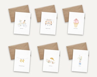 The Sweet Sentiment Line up, card pack, (6pcs)