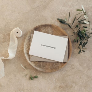 Custom greeting or message inside card