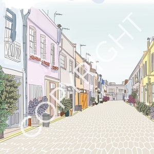 London Mews, Instant Download, Digital Print, England, London Printable Wall Art, Nursery art, Nursery decor, Poster image 2