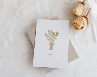 Thankful card, Thank You Card, Little Card To Say A Big Thank You, Supportive Card