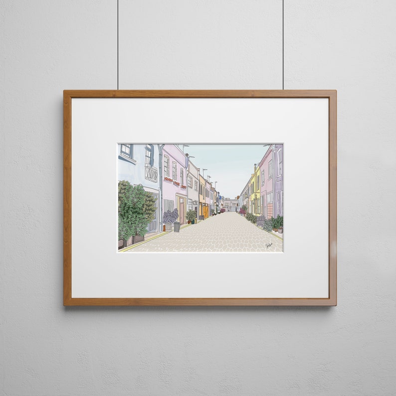 London Mews, Instant Download, Digital Print, England, London Printable Wall Art, Nursery art, Nursery decor, Poster image 1