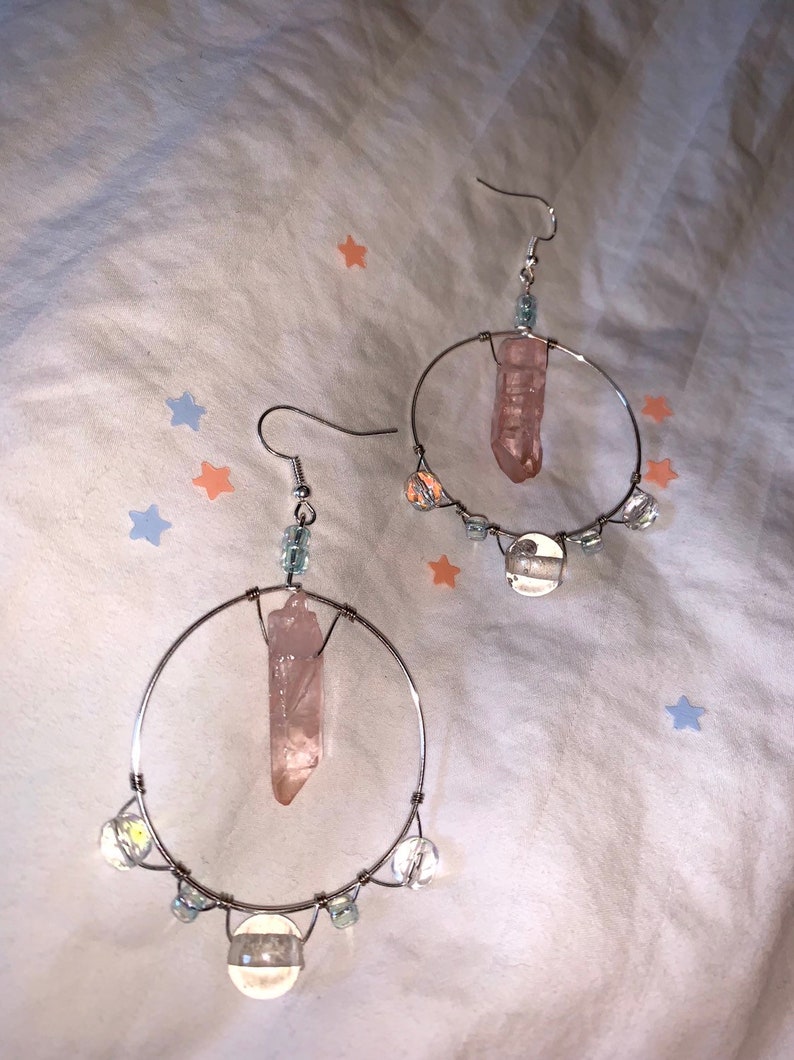 Crystal hoop earrings