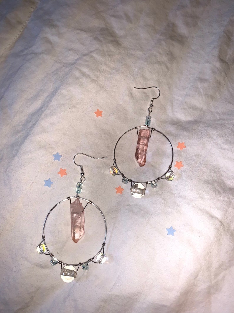 Crystal hoop earrings