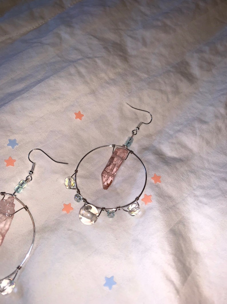 Crystal hoop earrings