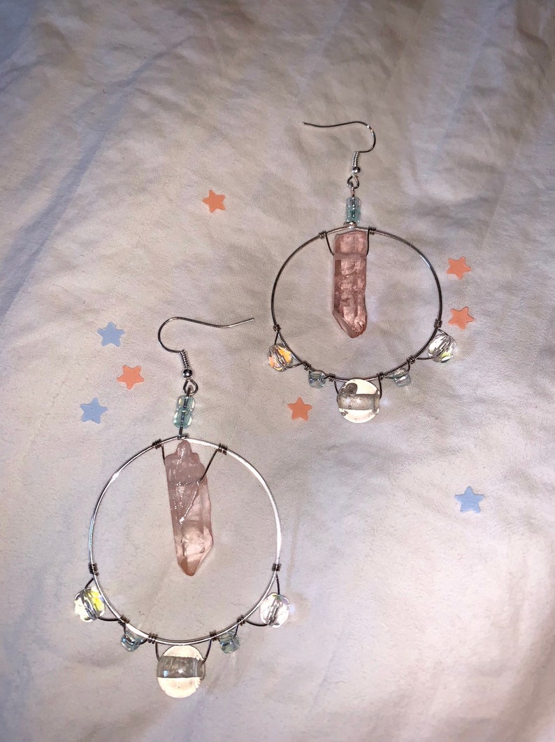 Crystal hoop earrings