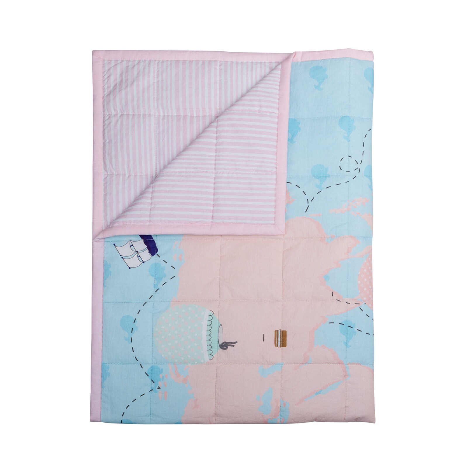 Around The World Quilted Blanket Baby Blanket Cotton Etsy