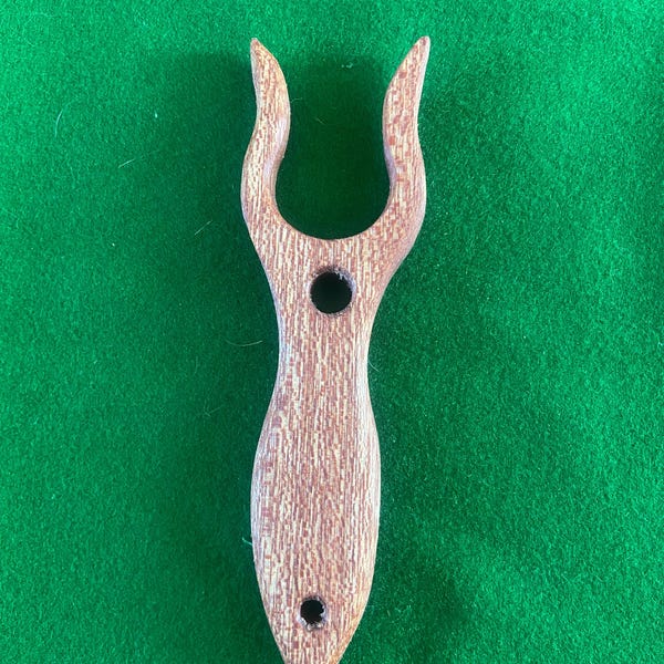 Lucette Fork: Red Meranti Timber Cord Braiding Tool