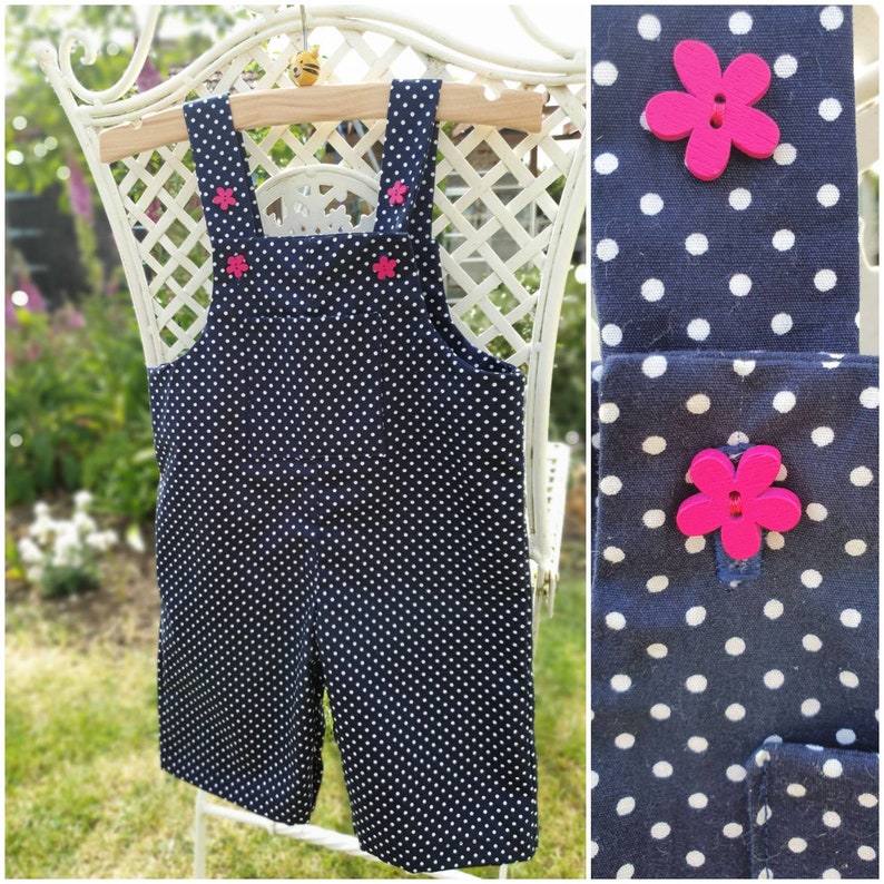 baby girl polka dot dungarees toddler dungarees girls overalls baby girl trousers baby girl gift 6 month baby dungarees baby present