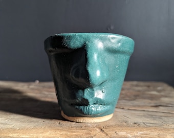 Fun plant pot, house plants, plant pot, Handmade planter with a sculpted face perfect for succulents cactus plants home decor, art, gifts