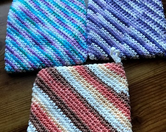 ホットパッド ハンドメイド かぎ針編み 3個セット