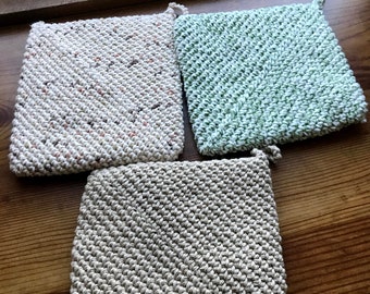 ホットパッド ハンドメイド かぎ針編み 3個セット