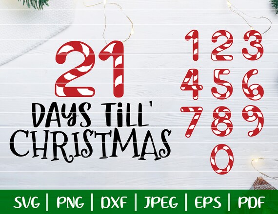 Download Free Days Until Christmas Svg Christmas Countdown Svg Days Until Etsy SVG DXF Cut File
