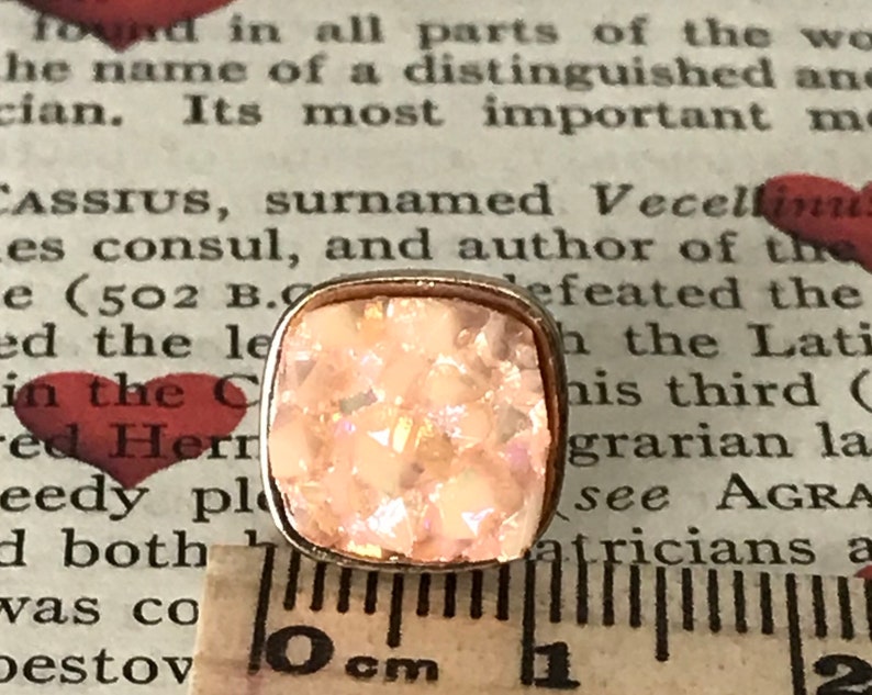 PinkCoral Druzy Stud Earrings