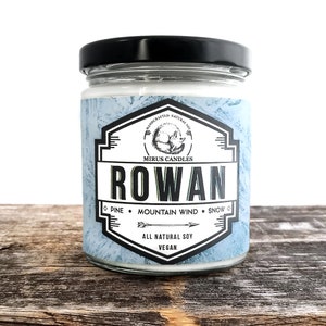 Rowan Soy Candle | Throne of Glass Inspired Candle - Bookish Candle - 8oz All Natural Vegan Soy- Mirus Candles