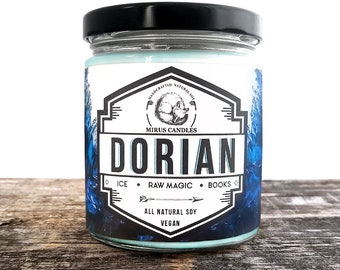 Dorian Soy Candle | Throne of Glass Inspired Candle - Book Candle - 8oz All Natural Vegan Soy- Mirus Candles