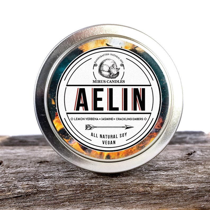 Aelin Soy Candle Throne of Glass Inspired Candle Bookish Candle 4oz All Natural Vegan Soy Mirus Candles image 1