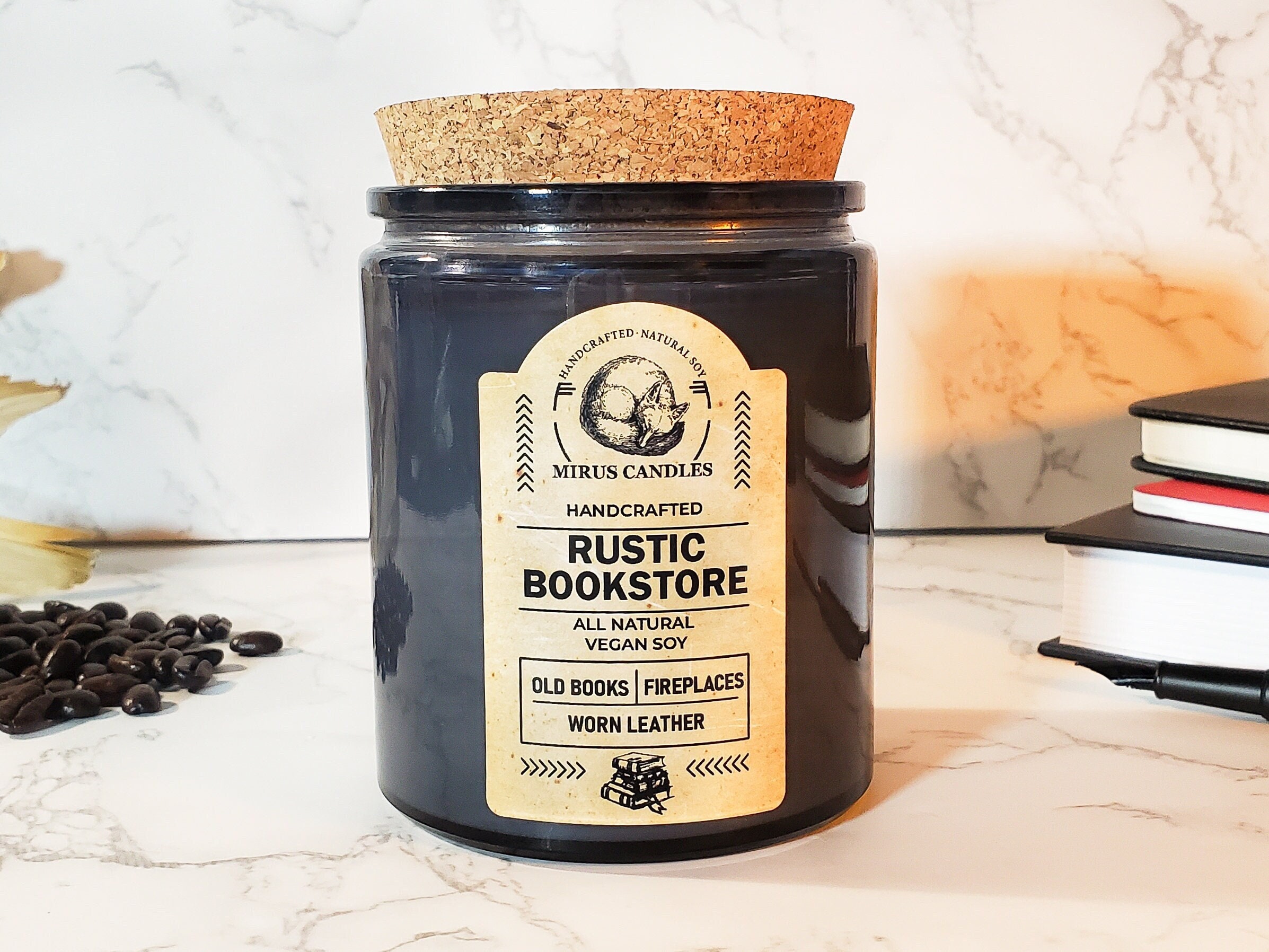 Bookworm Soy Candle - 6oz tin or 8oz glass jar