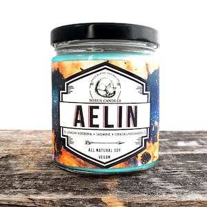 Aelin Soy Candle | Throne of Glass Inspired Candle - Bookish Candle - 8oz All Natural Vegan Soy- Mirus Candles
