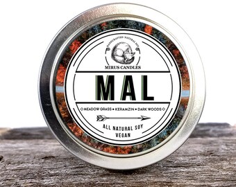 Mal Soy Candle | Grisha Inspired Candle - Bookish Candle - 4oz All Natural Vegan Soy- Mirus Candles
