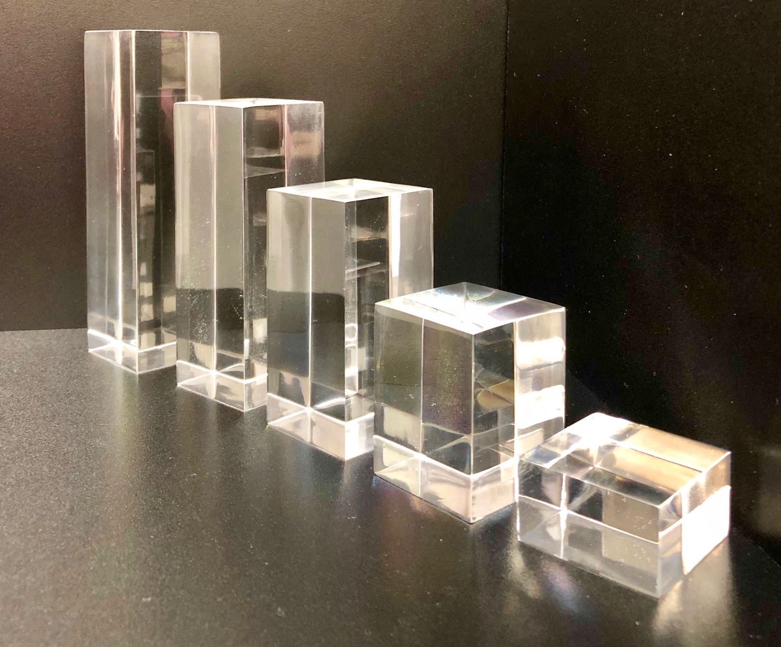 Clear Lucite/acrylic Solid Block Set 1 1/2 Thick Etsy