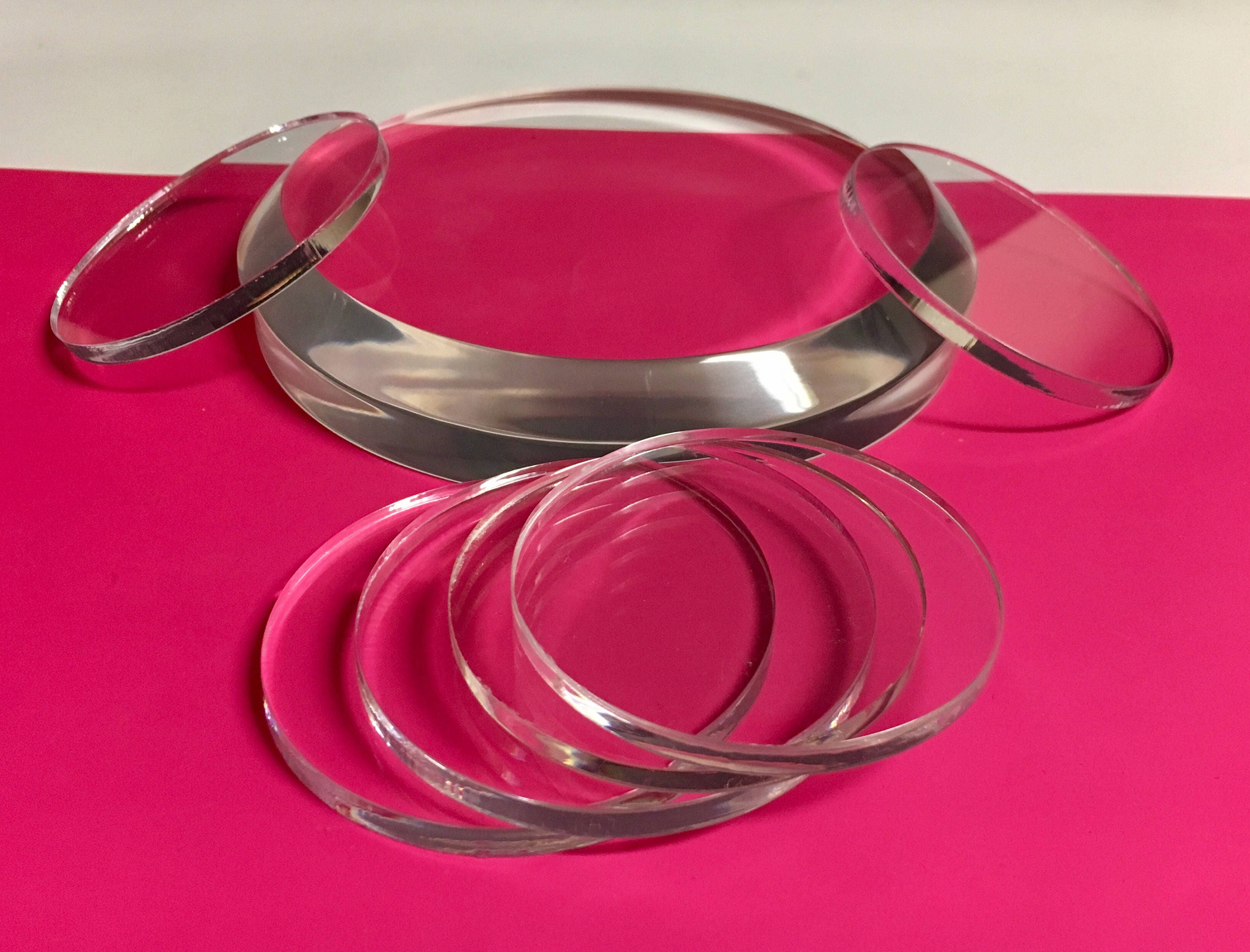Acrylic/lucite Laser Cut Display Discs 3 Diameter X Etsy