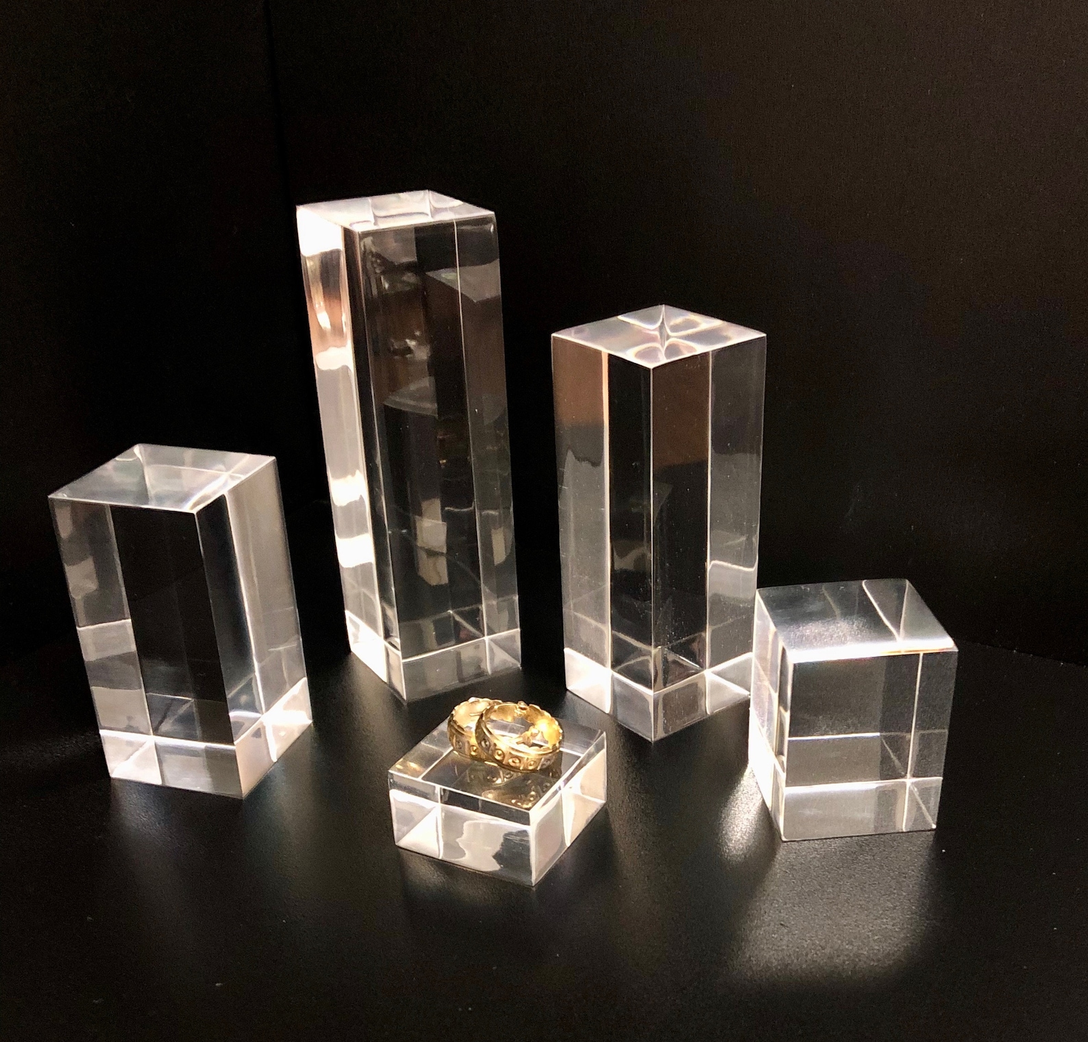 Clear Lucite/acrylic Solid Block Set 1 1/2 Thick Etsy