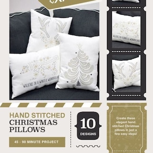 Hand Stitched Christmas Pillows - Anita Express #23  Anita Goodesign