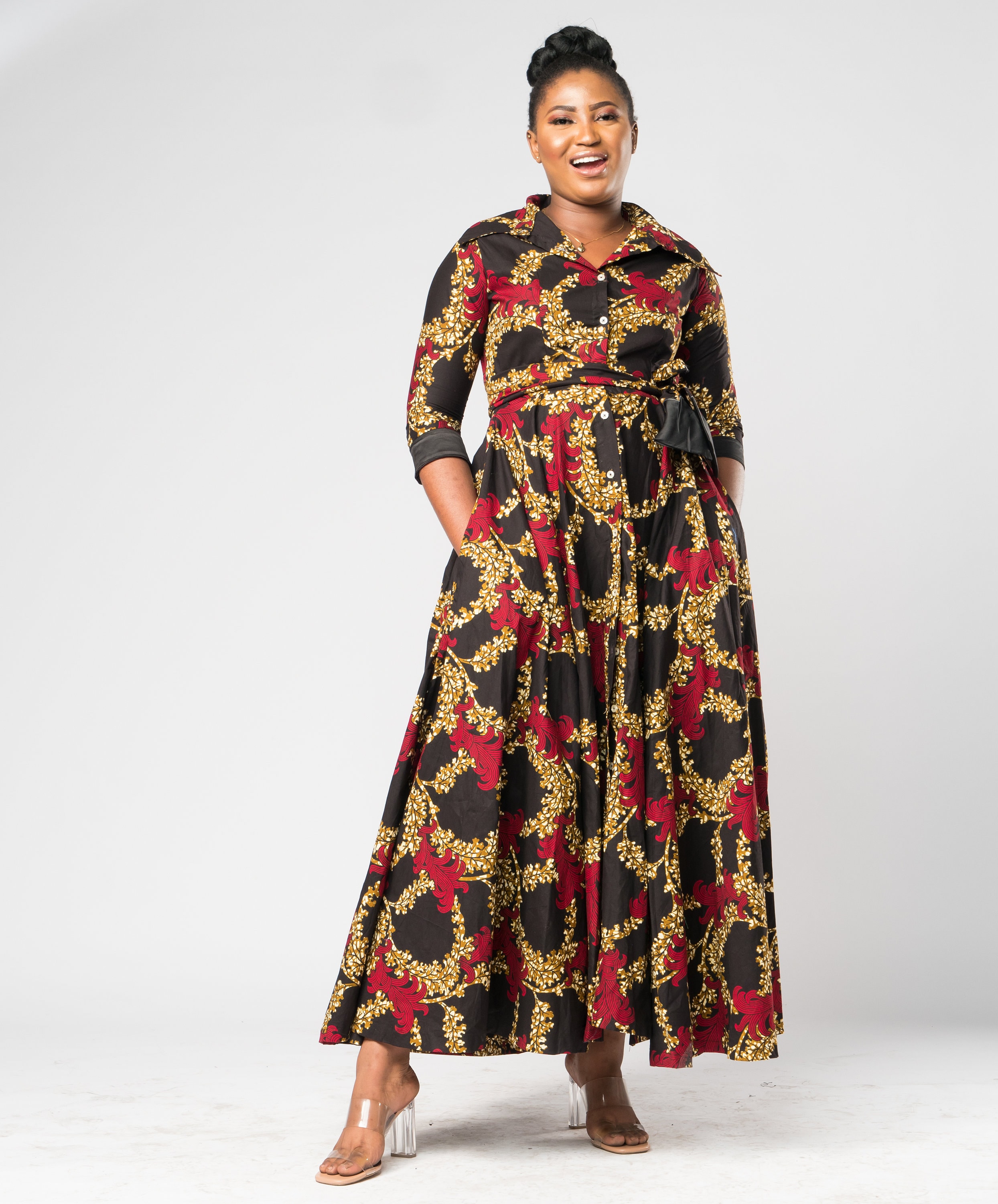 african print maxi dress plus size