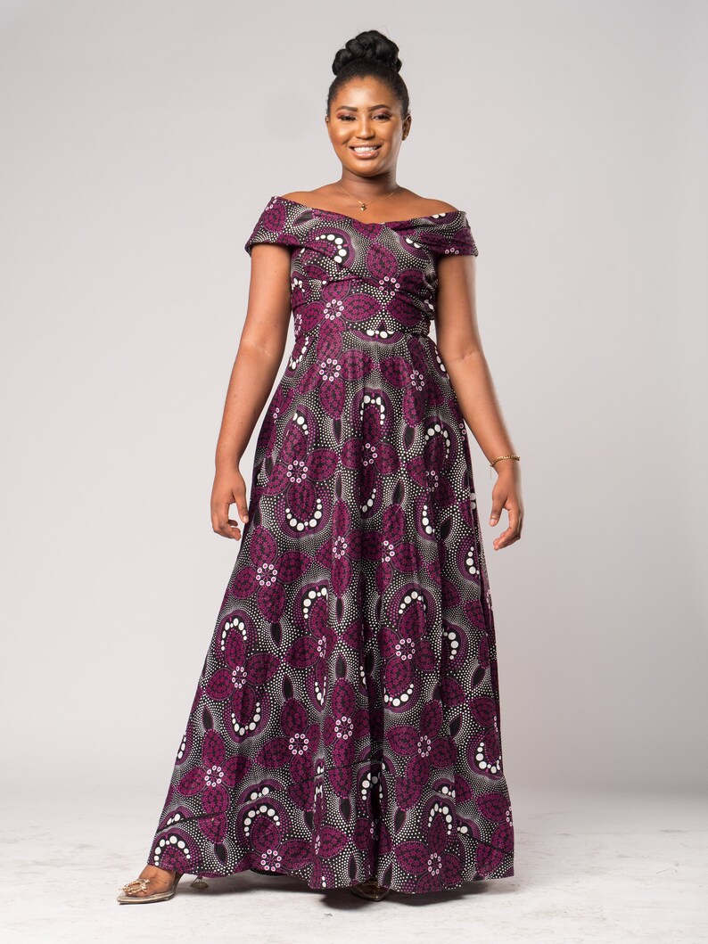 african print maxi dress plus size