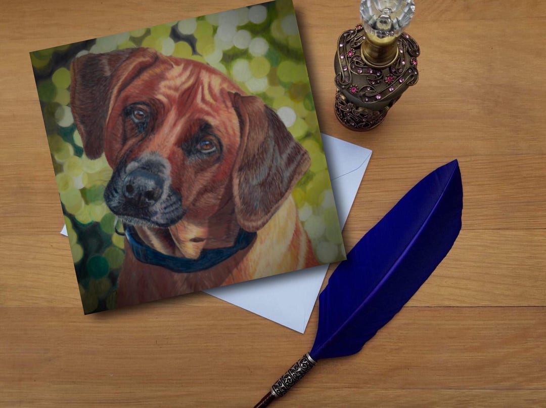 Rhodesian Ridgeback Greetings Card, Fine Art Print - Etsy