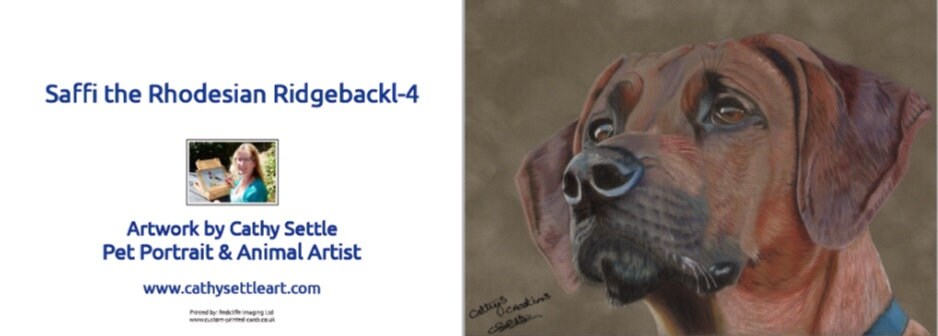 Rhodesian Ridgeback Greetings Card, Blank High Quality Printed Cards ...