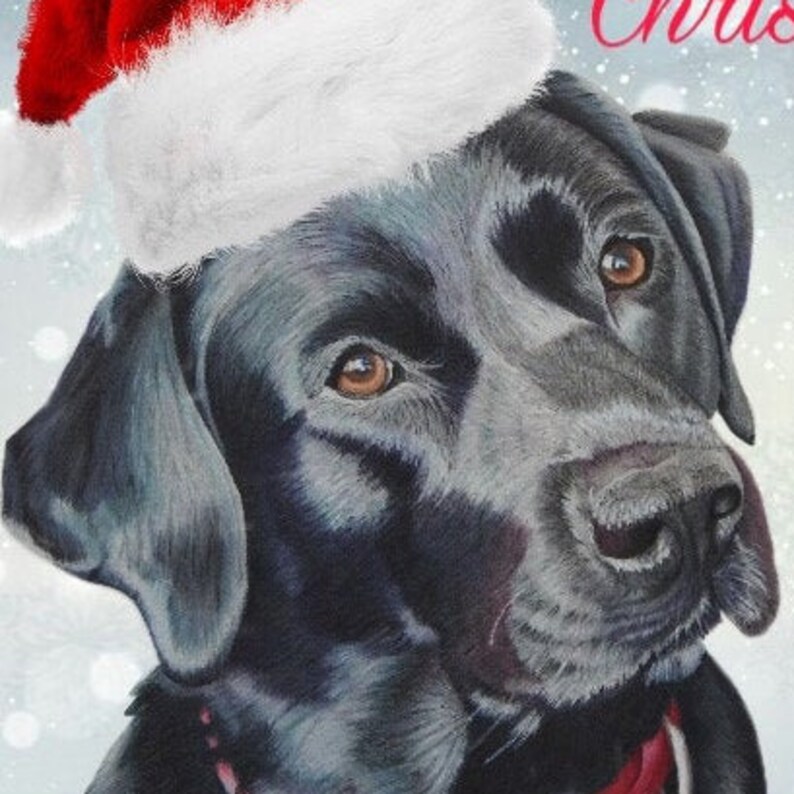 Black Labrador Christmas Card High Quality Printed Cards From - Etsy UK