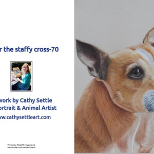 Staffy Staffordshire Terrier Dog Puppy Blank Birthday Mothers Fathers Day Card - View #9